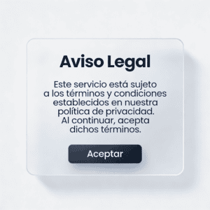 textos legales obligatorios página web